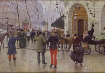 Der Boulevard des Capucines und das Vaudeville-Theater, 1889